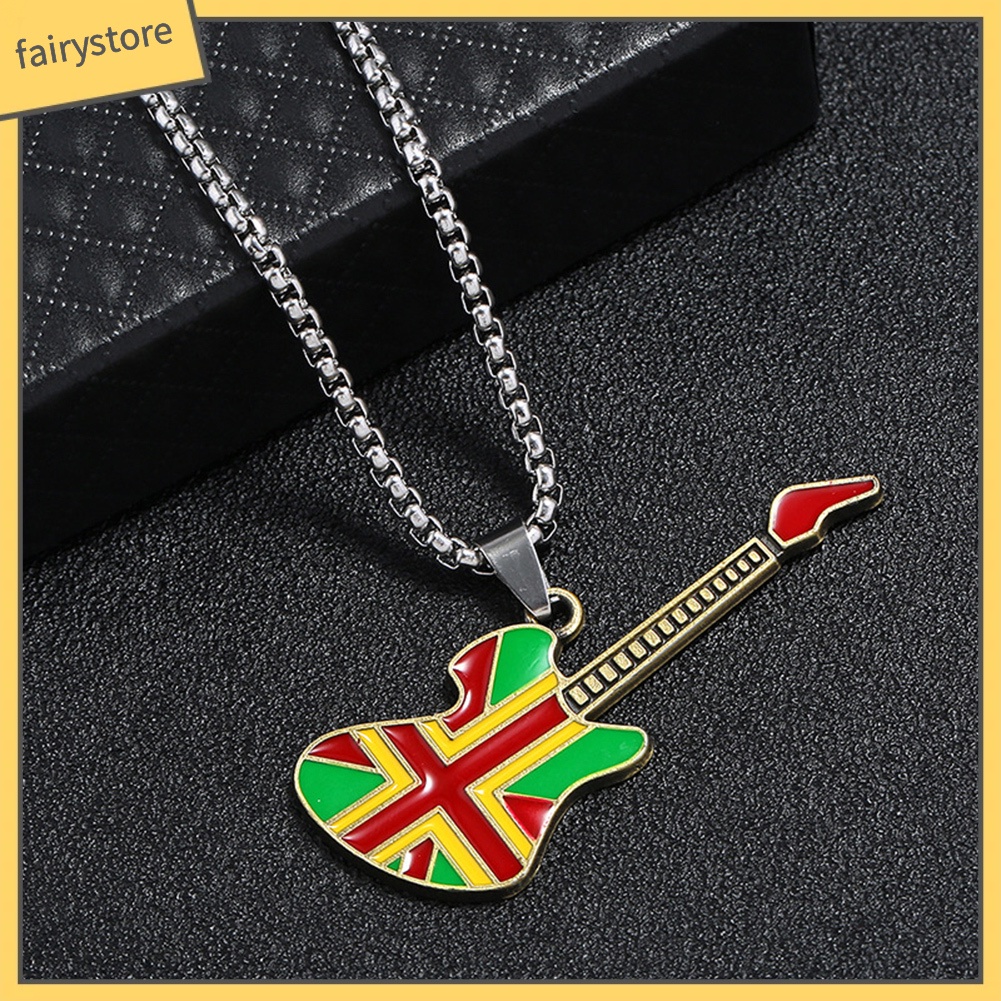 Dây Chuyền Thép Không Gỉ Mặt Hình Đàn Guitar Thời Trang