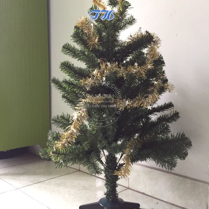 Cây thông noel mini để bàn 90cm trang trí giáng sinh tặng kèm dây kim tuyến, ngôi sao đỉnh hàng việt nam chất lượng cao