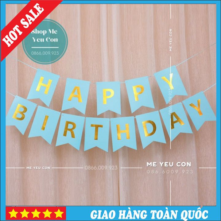 Dây Chữ HAPPY BIRTHDAY Trang Trí Sinh Nhật, Phụ Kiện Sinh Nhật Rẻ Đẹp, Trang Trí Tiệc Thôi Nôi Cho Bé FREESHIP