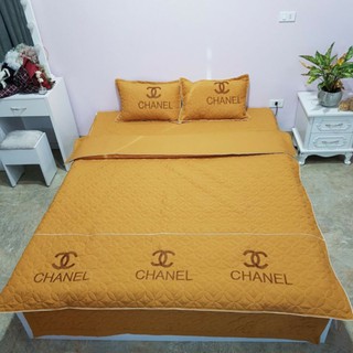 Bộ chăn ga trần bông vải đũi