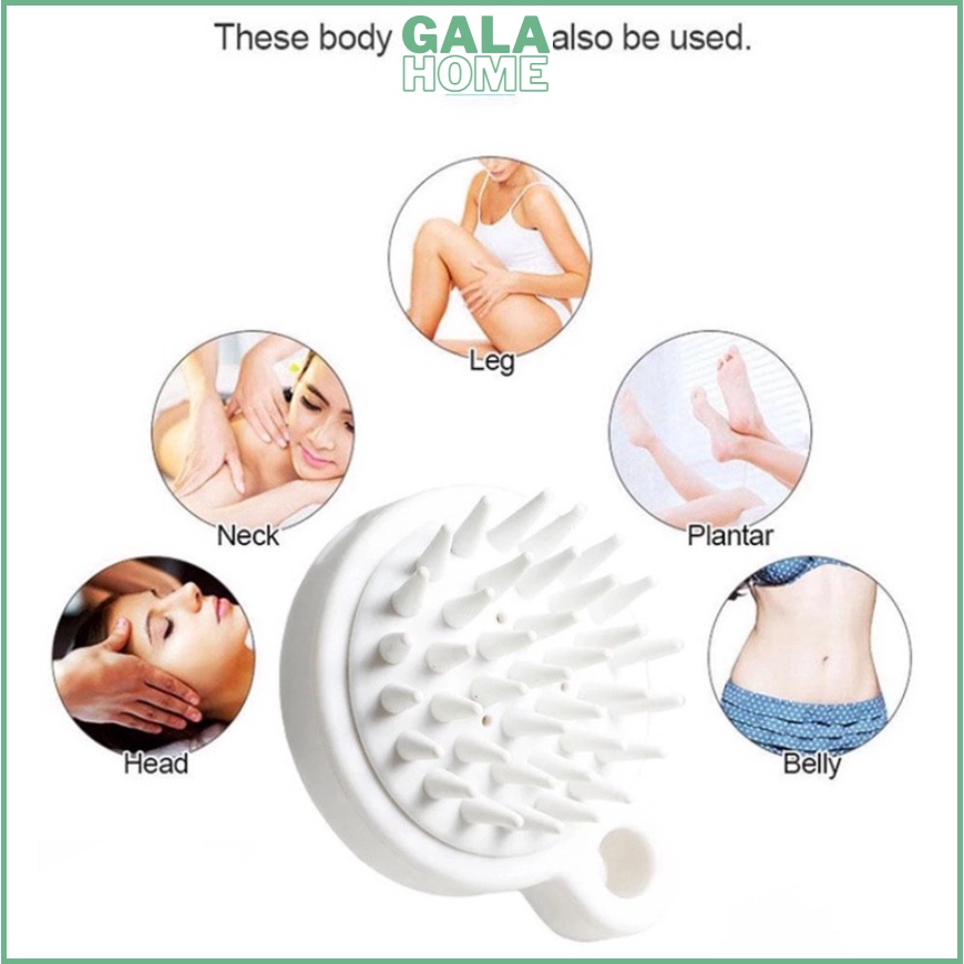 Lược massage đầu Lược gội đầu bằng silicon giảm stress kích thích mọc tóc GALA HOME