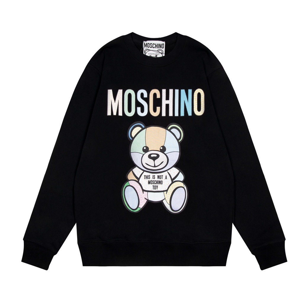 Áo Thun Tay Dài Cổ Tròn In Hình Gấu Bằng cotton Thời Trang Thu Đông Châu Âu 26190A Dành Cho Nam Nữ Size XS-L