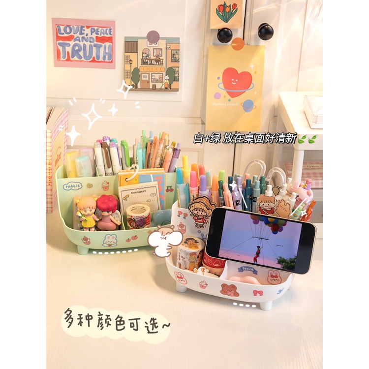 🌈Cửa hàng văn phòng phẩm🌈 Ống đựng bút để bàn thiết kế dễ thương dành cho bé gái