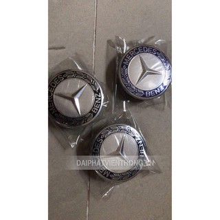 030 LOGO ỐP CHỤP MÂM LAZANG XE Ô TÔ MERCEDES 72 MM CÓ VIỀN (1 CÁI)