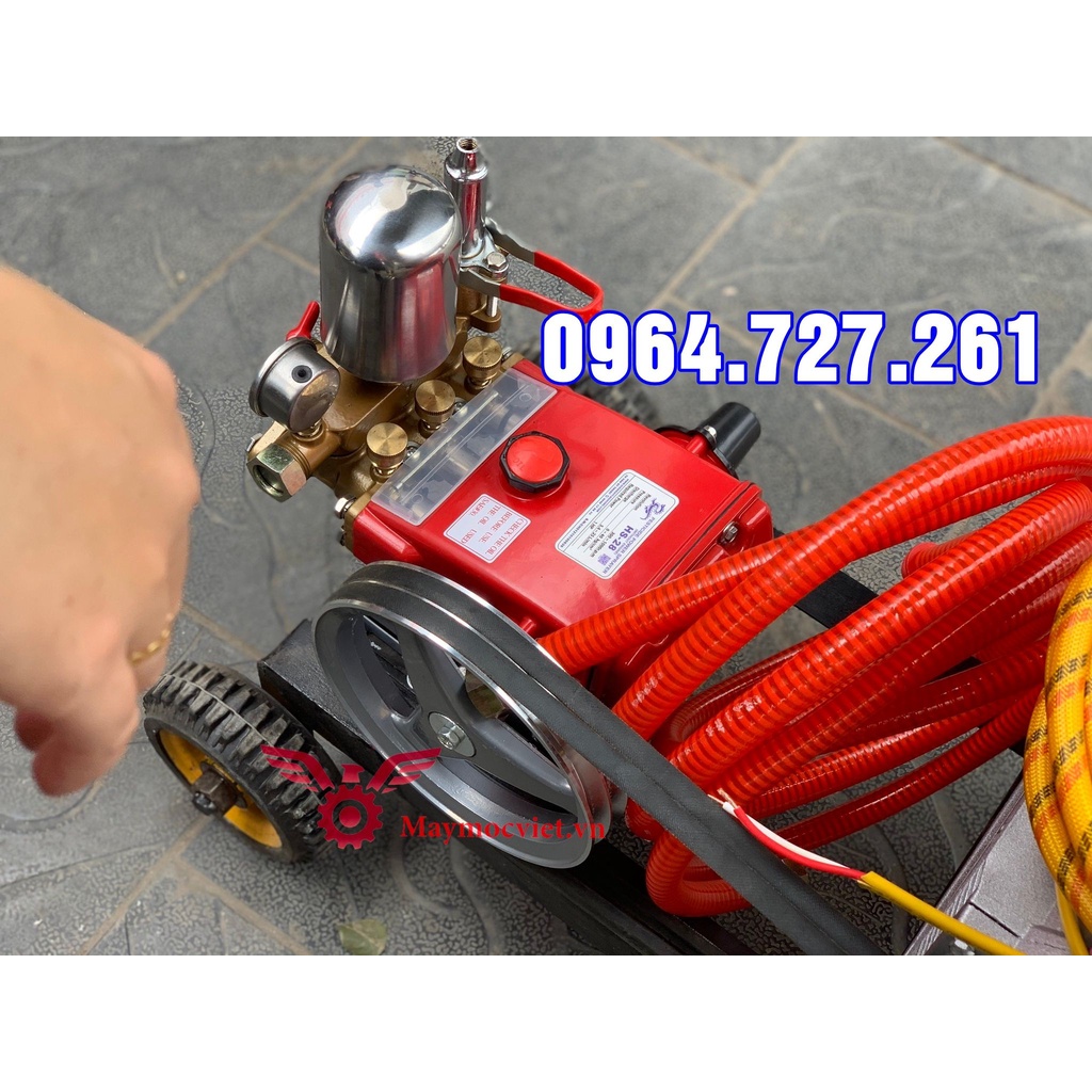 Máy rửa xe dây đai công suất 2HP motor dây đồng