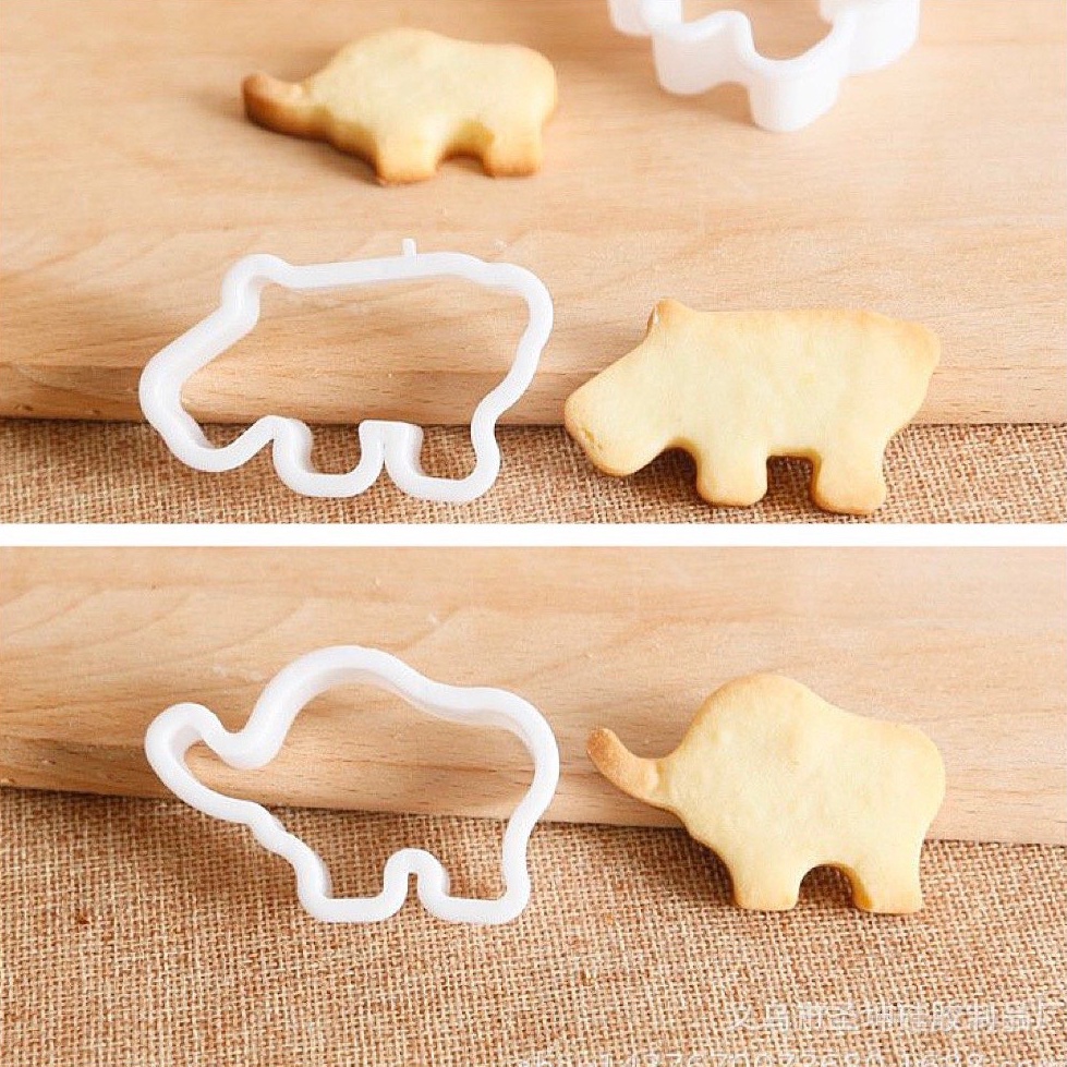 Khuôn Nhấn Bánh Quy, Khuôn Cutter Tạo Hình Bánh Cookies 6 con vật