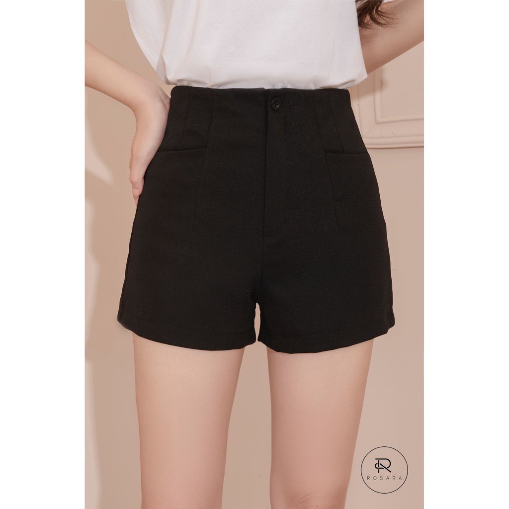Quần short đùi ngắn dáng basic 2 màu Rosara Q02