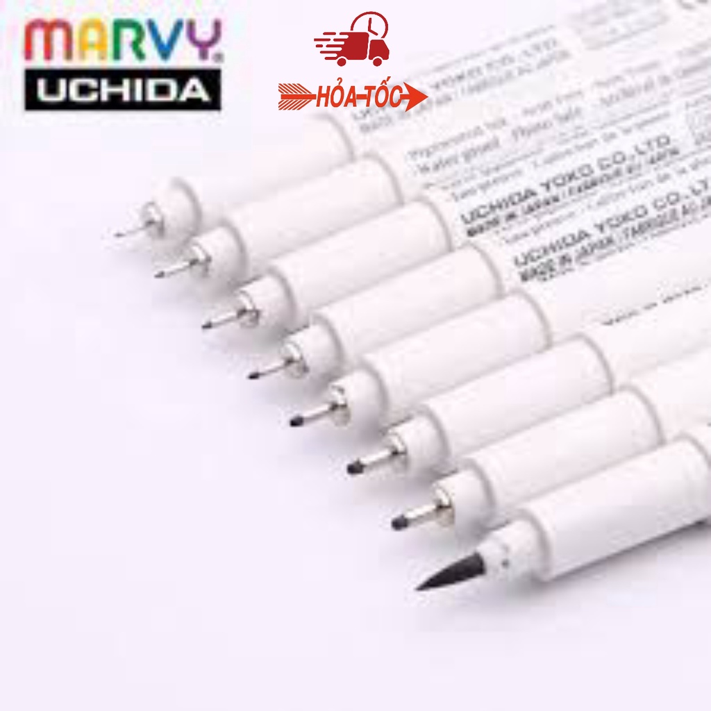 Bút line chuyên nghiệp Marvy Uchida 4600 mực đen - Bút đi nét Marvy