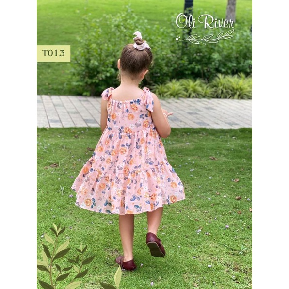 Váy đầm voan hoa 2 lớp Oli River xinh rất xinh