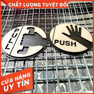 [100% CHẤT LƯỢNG] Bảng Pull và Push gắn cửa (Biển kéo - đẩy) gỗ 2 lớp | trang trí homestay loại gỗ 2 lớp