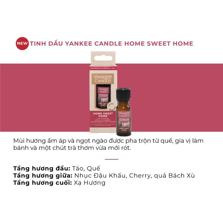 Tinh dầu Yankee Candle - Home Sweet Home (15ml)