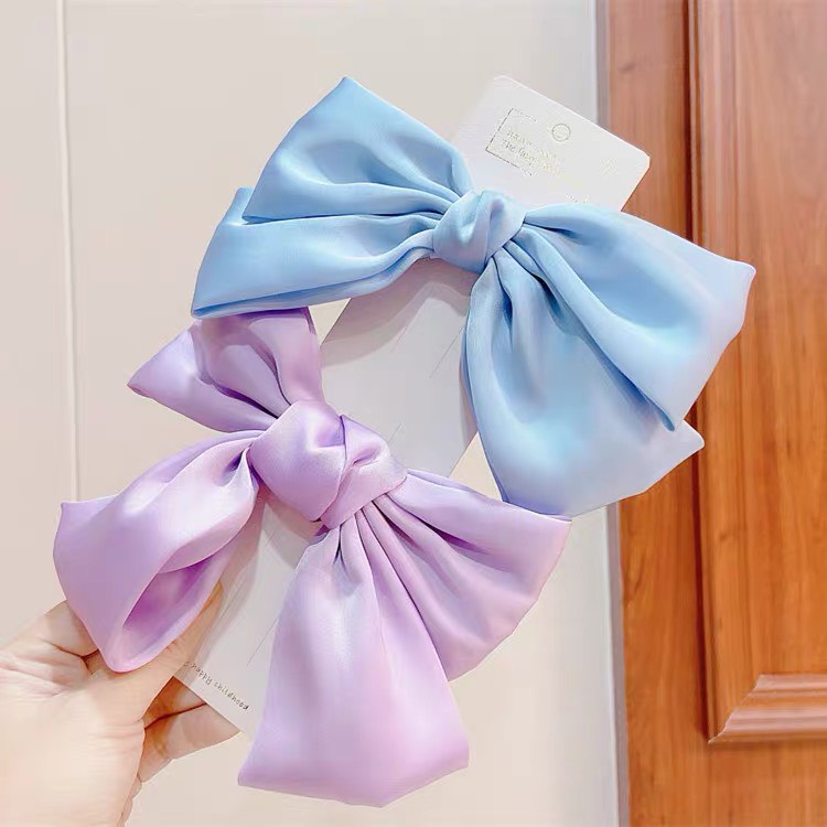 Cặp tóc nữ tính cặp tóc nơ thời trang tone màu nhẹ nhàng đáng yêu - Y087
