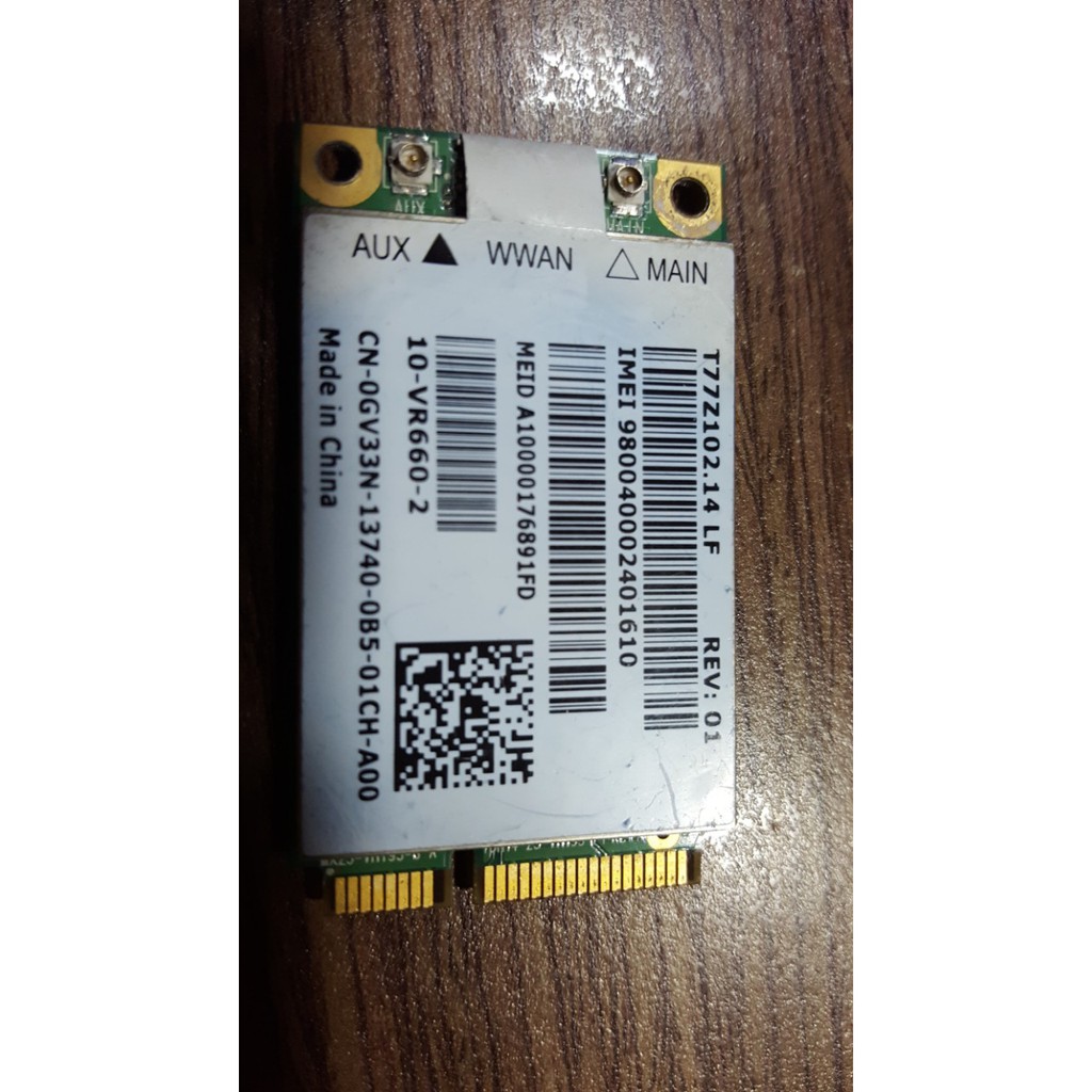 Card WWAN 3G Dell Wireless 5620 Gobi 2000 dùng cho laptop Dell E4310 - E6410 - E6510 - E6420 - E6520