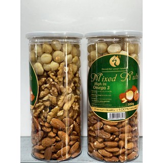 Mix (hỗn hợp) các loại hạt dinh dưỡng nhập khẩu Úc, Mỹ (macca, hạnh nhân, óc chó, hạt dẻ, hạt điều, hạt thông, bí xanh)