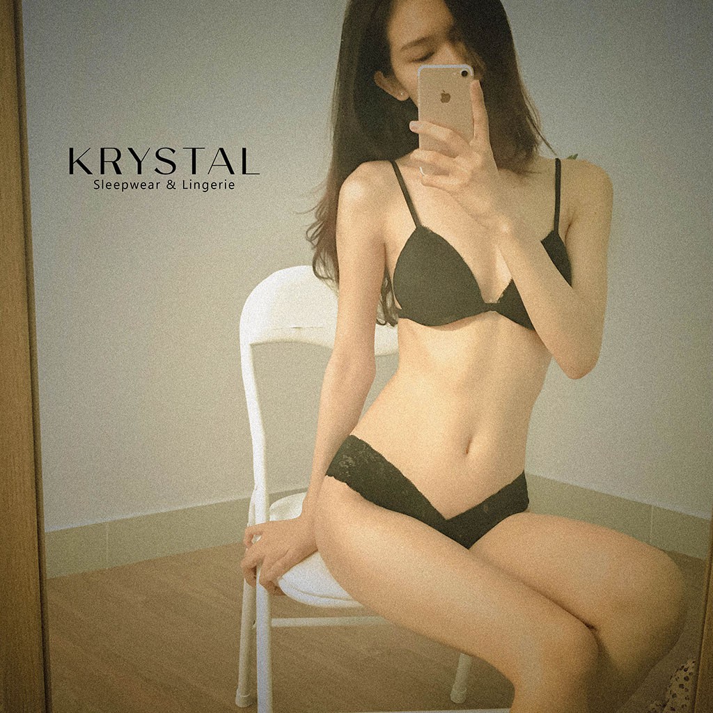 Quần lót ren lọt khe chữ Y sexy gợi cảm màu trơn KRYSTAL KQY01