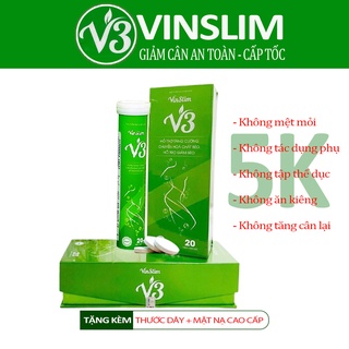 Vin slim v3 Viên Sủi Giảm Cân nhanh cấp tốc detox giảm béo không phải thuốc giảm cân