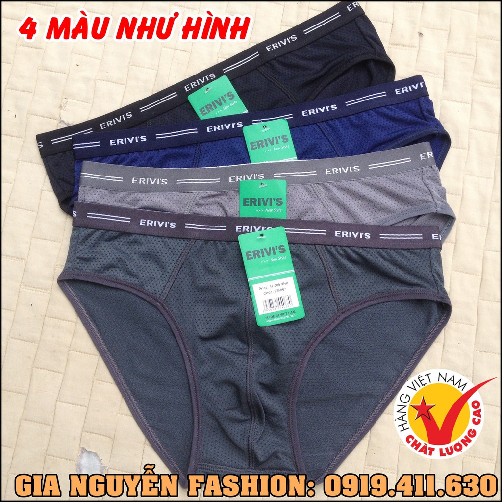 Size lớn 3XL: Combo 4 Quần lót nam - Hàng Việt Nam cao cấp