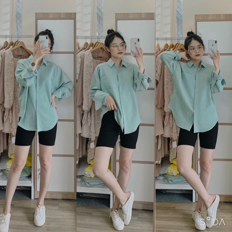 ÁO SƠ MI TRƠN FORM RỘNG (KÈM VIDEO HÌNH THẬT)