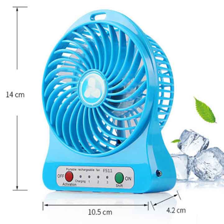 quạt mini 3 tốc độ sạc cổng usb Pin tích điện