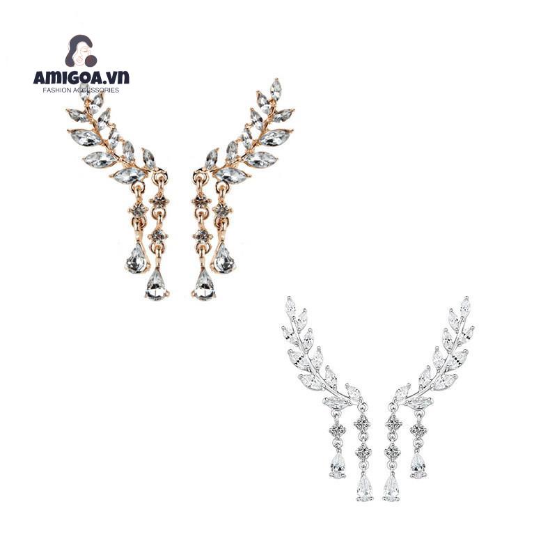 Khuyên Tai Tua Rua Bằng Nhựa Resin Hình Chiếc Lá