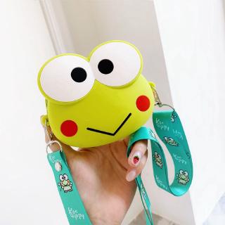 Bóp đựng tiền xu với dây đeo vai thiết kế họa tiết hoạt hình đáng yêu cho trẻ em