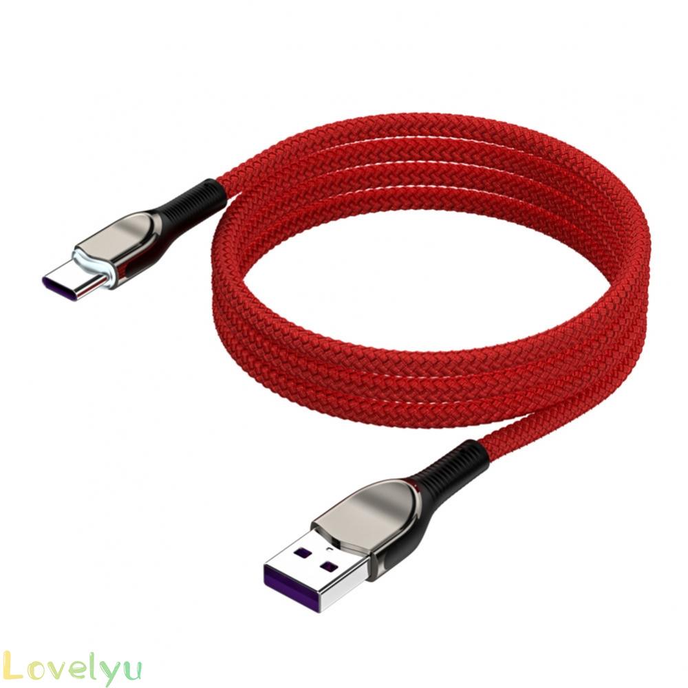 &lt;READY STOCK&gt;5A Super Fast Charging Braided Zinc Alloy LED Headlight Data Cable for IOS TYPEC100% brand new！