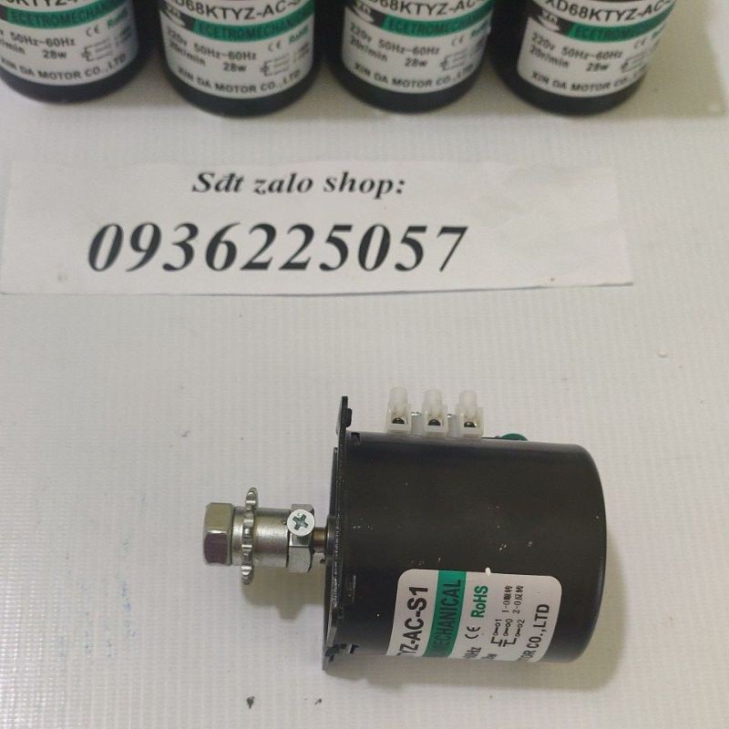 Mô tơ giảm tốc 220v -28w chế máy nướng