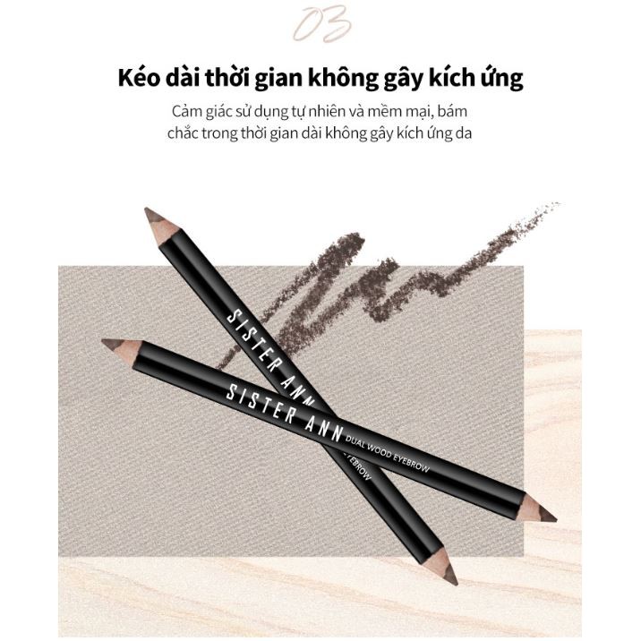 [SISTER ANN] DUAL WOOD EYEBROW (2 Colors) | BigBuy360 - bigbuy360.vn