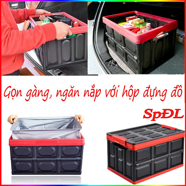 Hộp đựng đồ ô tô có thể gấp gọn dung tích 55 lít và 30 lít loại tốt mẫu mới nhất 2021