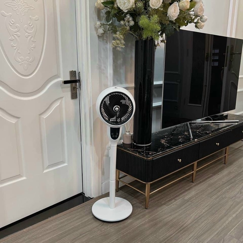 Quạt Cây Đứng Điều Khiển Từ Xa - Quạt Điện Xoay 90 Độ, 3 Chế Độ Gió Chính Hãng Kaisa Villa Model JD-8112