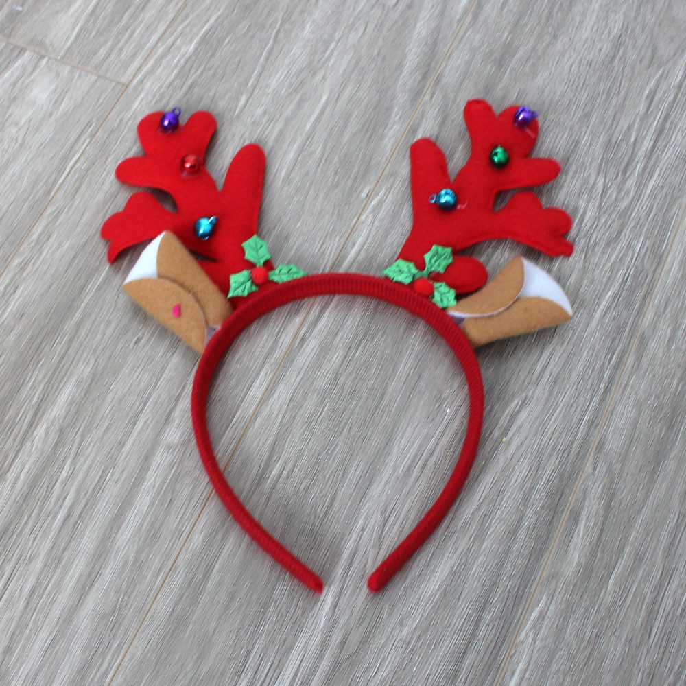 Dây cài tóc hình ông già noel đáng yêu, băng đô cài tóc hình ông già noel , sừng tuần lộc cho người lớn và trẻ em