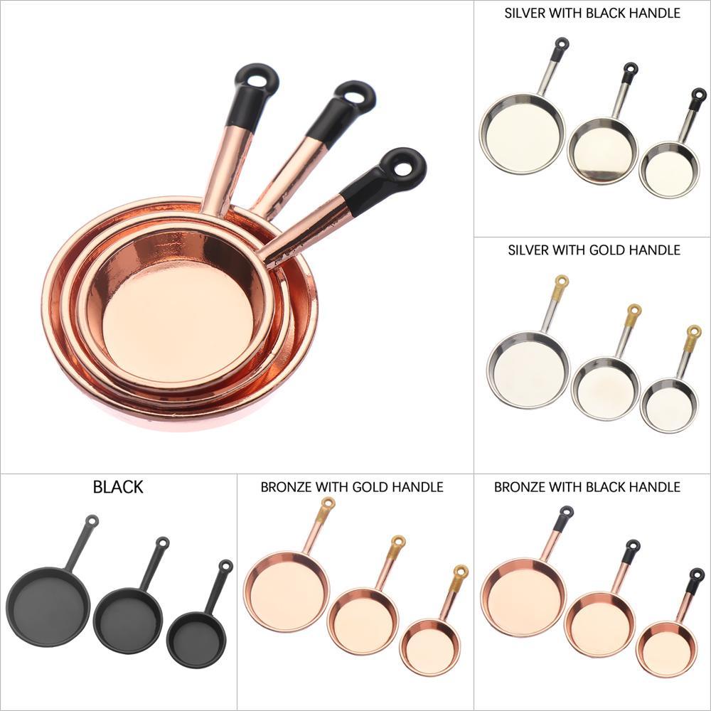 LAYOR1 Set 3 Mô Hình Nồi Chảo Nấu Ăn Đồ Chơi Cho Nhà Búp Bê