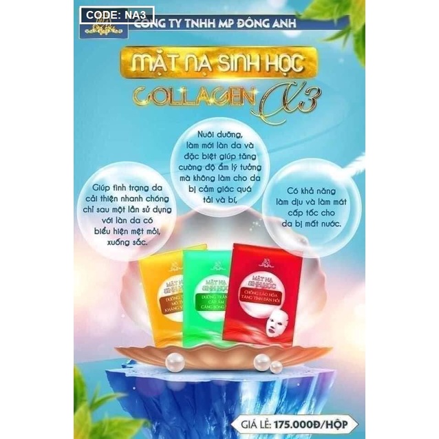 Mặt Nạ Sinh Học Collagen X3  Đông Anh Chính Hãng