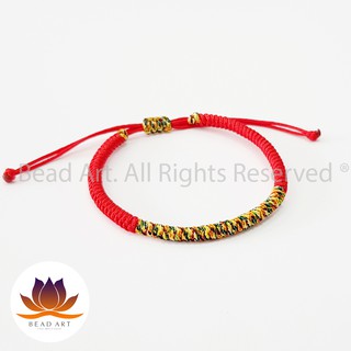 Vòng Tay Dây Ngũ Sắc Thắt Chỉ Màu Tibet Handmade (ĐỎ), Vòng Tay Phong Thuỷ, Chuỗi Hạt S50 - Bead Art