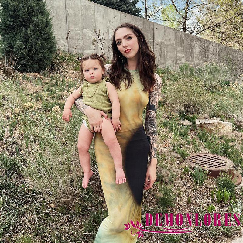 Đầm không tay dáng ôm Cổ Tròn Nhuộm Màu Thời Trang Cho Nữ