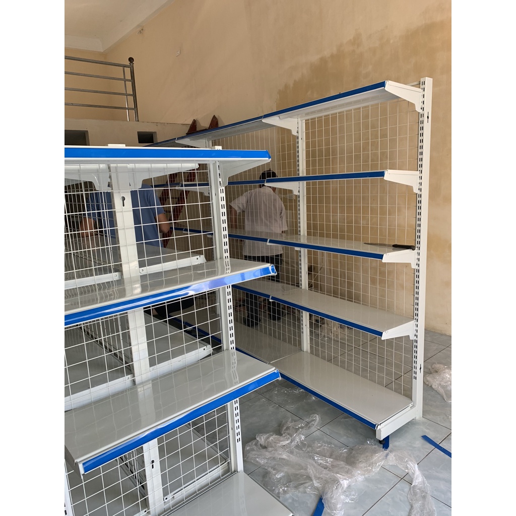 Kệ siêu thị đơn 1 mặt Dài 70 x Cao 120 x 3 tầng