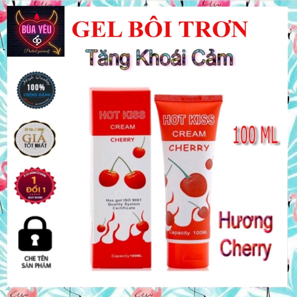 Gel bôi trơn vùng kín Hot Kiss Hương Cherry 50ml - 100ml cam kết hàng chính hãng