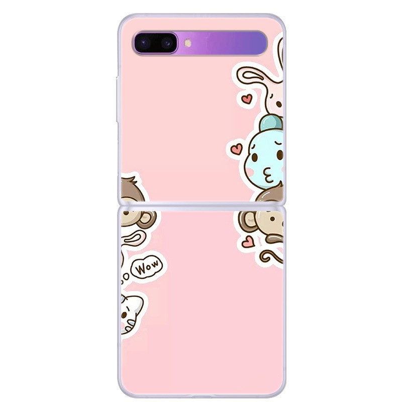 Z Ốp Điện Thoại PC Cứng In Hoạt Hình Động Vật Cho Samsung Galaxy Z Flip 4 Z Flip 3 Z Flip 2 Flip 3 Z Flip 4