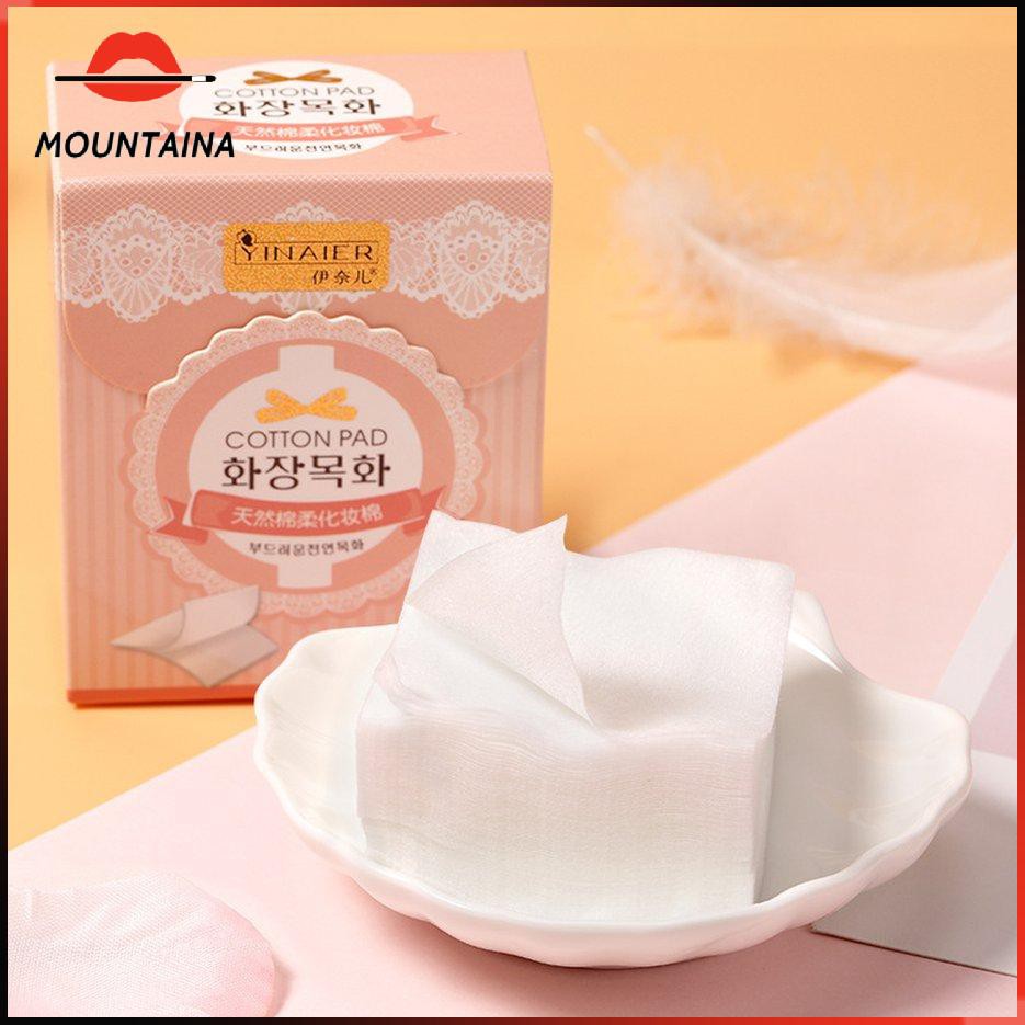 Hộp 100 miếng bông tẩy trang rửa mặt cotton tự nhiên dành cho nữ