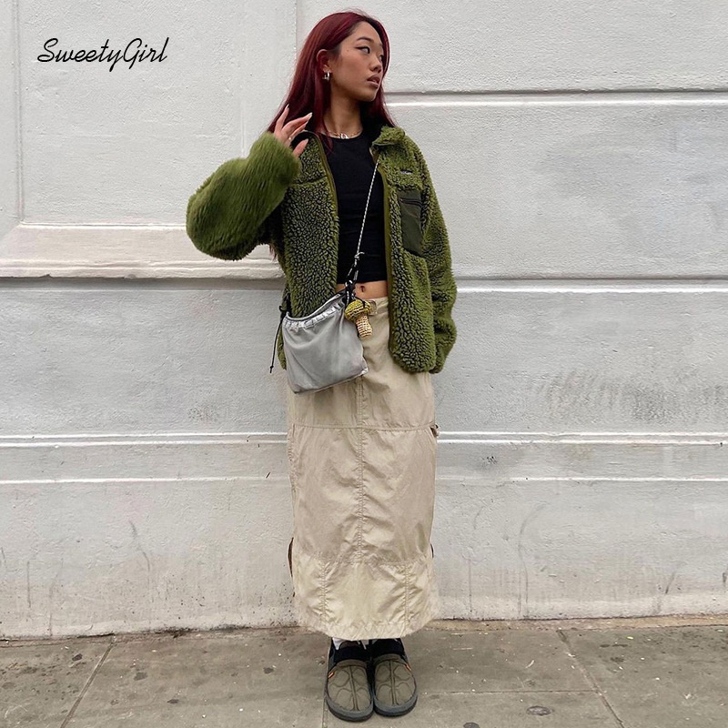 Chân Váy Dài Lưng Thấp Màu Trơn Phong Cách Đường Phố Thời Trang Cho Nữ 2022