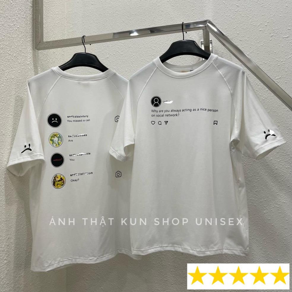 Áo thun sad boiz sát boi sadtagram tee logo nam nữ áo thun tay lỡ sadtagram full tag freeship FULL TAG