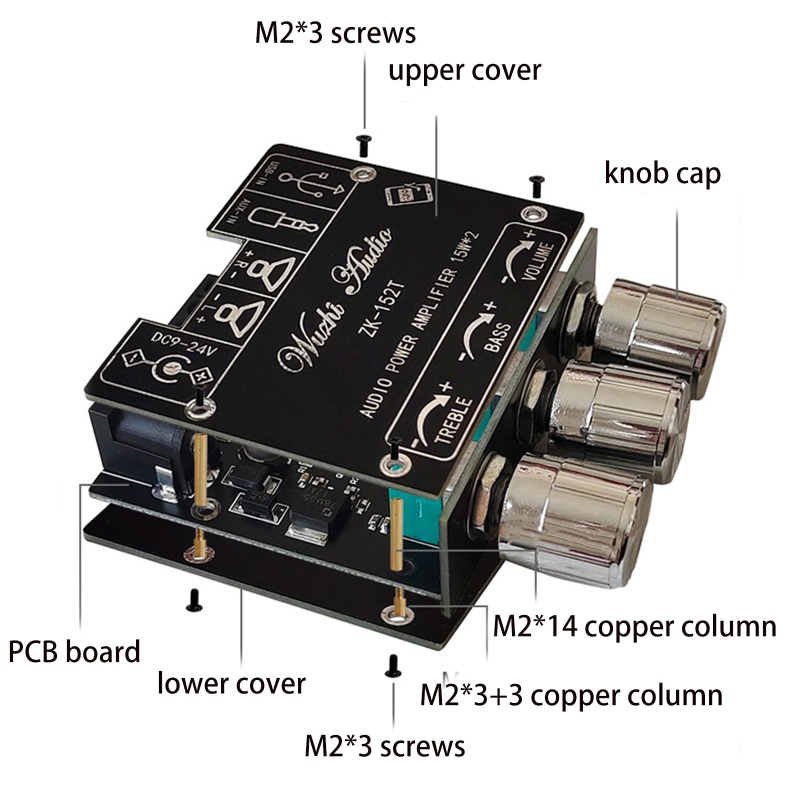 Bảng Mạch Khuếch Đại Âm Thanh zzz ZK-152T Kết Nối Bluetooth 5.1