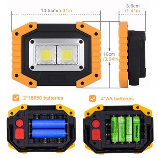 Đèn Led Cầm Tay Ip65 2 Cob 30w 800lm
