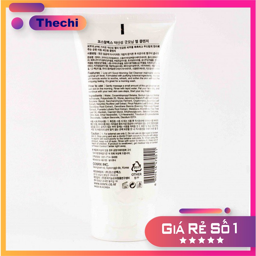 Sữa rửa mặt dịu nhẹ Cosrx Low Ph Good Morning Gel Cleanser Phù hợp với mọi loại da | BigBuy360 - bigbuy360.vn