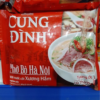 Phở Ăn Liền Bò/Gà Cung Đình Hà Nội Gói 65g (combo 2 gói)