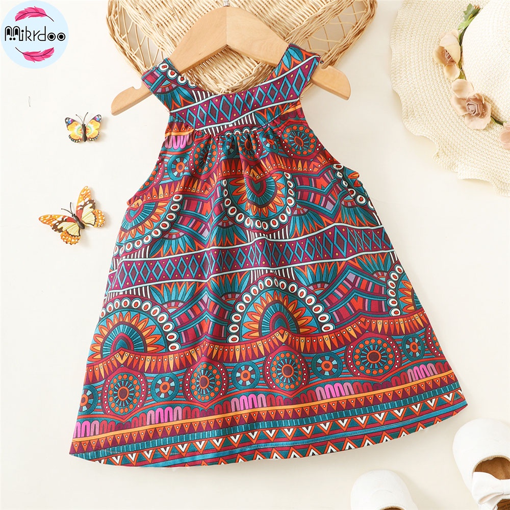 Đầm Sát Nách Mùa Hè Cổ Điển Xinh Xắn Cho Bé Gái 0-2 Tuổi