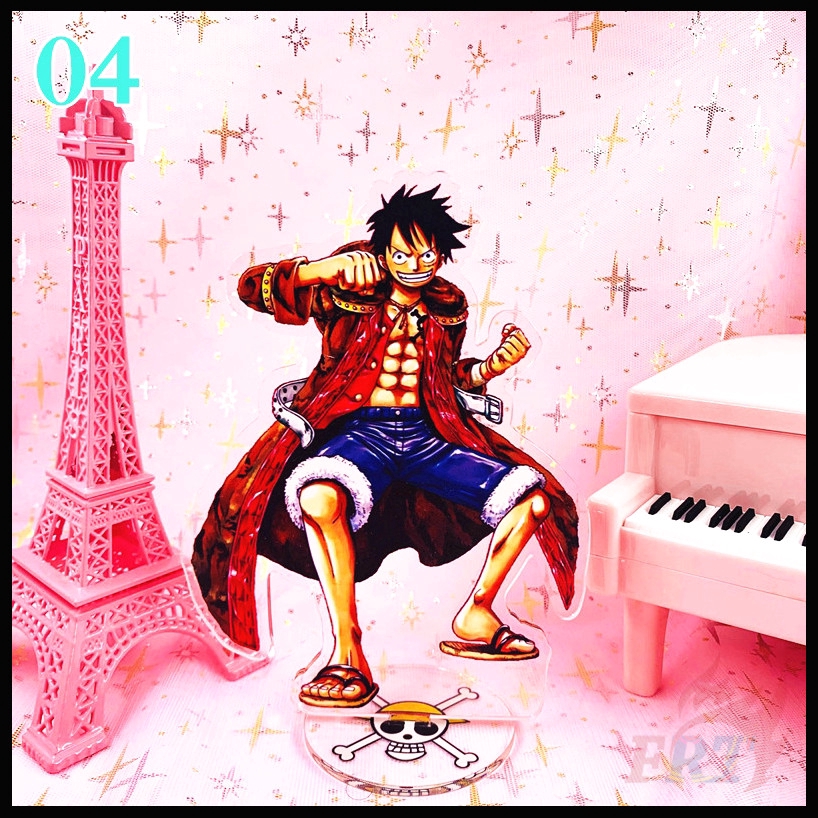 ☠ Mô Hình Nhân Vật Trong One Piece Bằng Acrylic Chất Lượng Cao ☠ Mô Hình Nhân Vật Hai Mặt 16CM Để Bàn Trang Trí