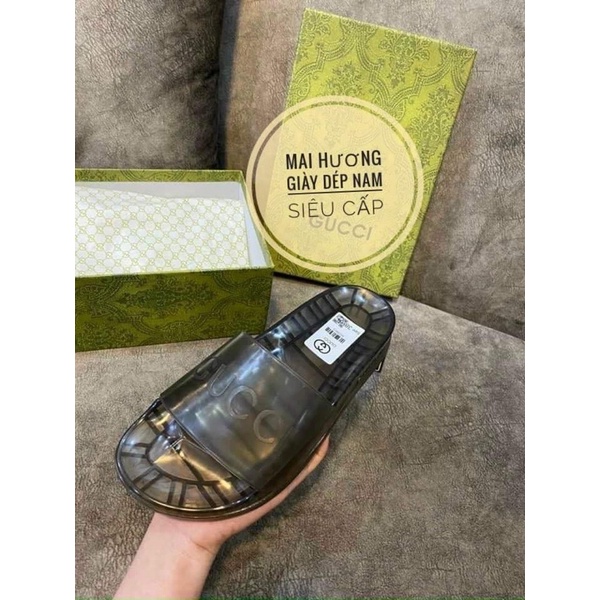 Dép quai ngang gucci trong suất , dép Lê quai ngang gucci kèm hộp