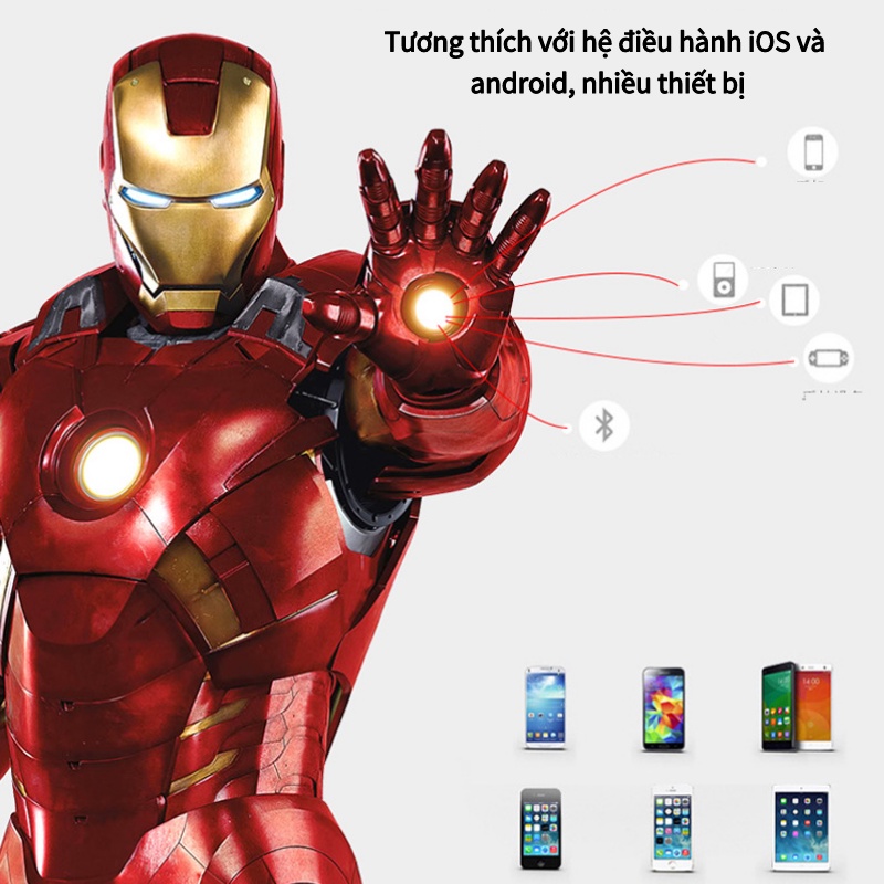 Tai nghe không dây Bluetooth Siêu Anh Hùng Avengers có thể gập gọn, Chất âm tuyệt đỉnh, hỗ trợ thẻ TF