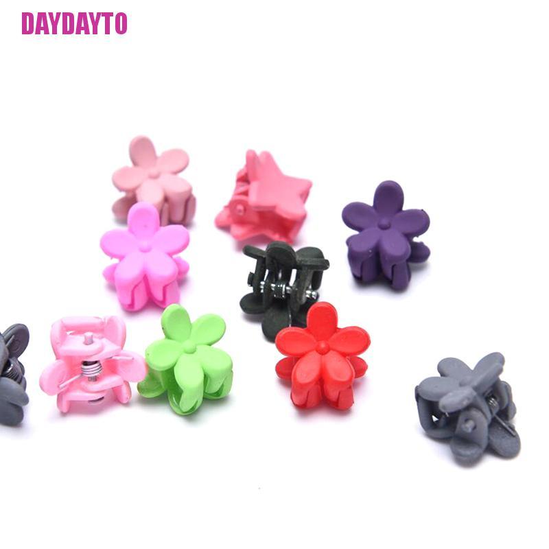 Set 10 Kẹp Tóc Càng Cua Hình Bông Hoa Màu Sắc Ngọt Ngào Thời Trang